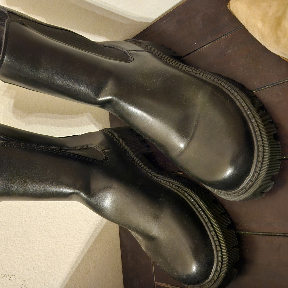 Black Leather Men's Boots